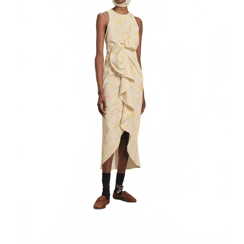 NEW KIKA VARGAS liv dress in yellow